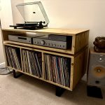 Vinyl Storage Cabinet with Floating Isolation Amp Shelf photo review