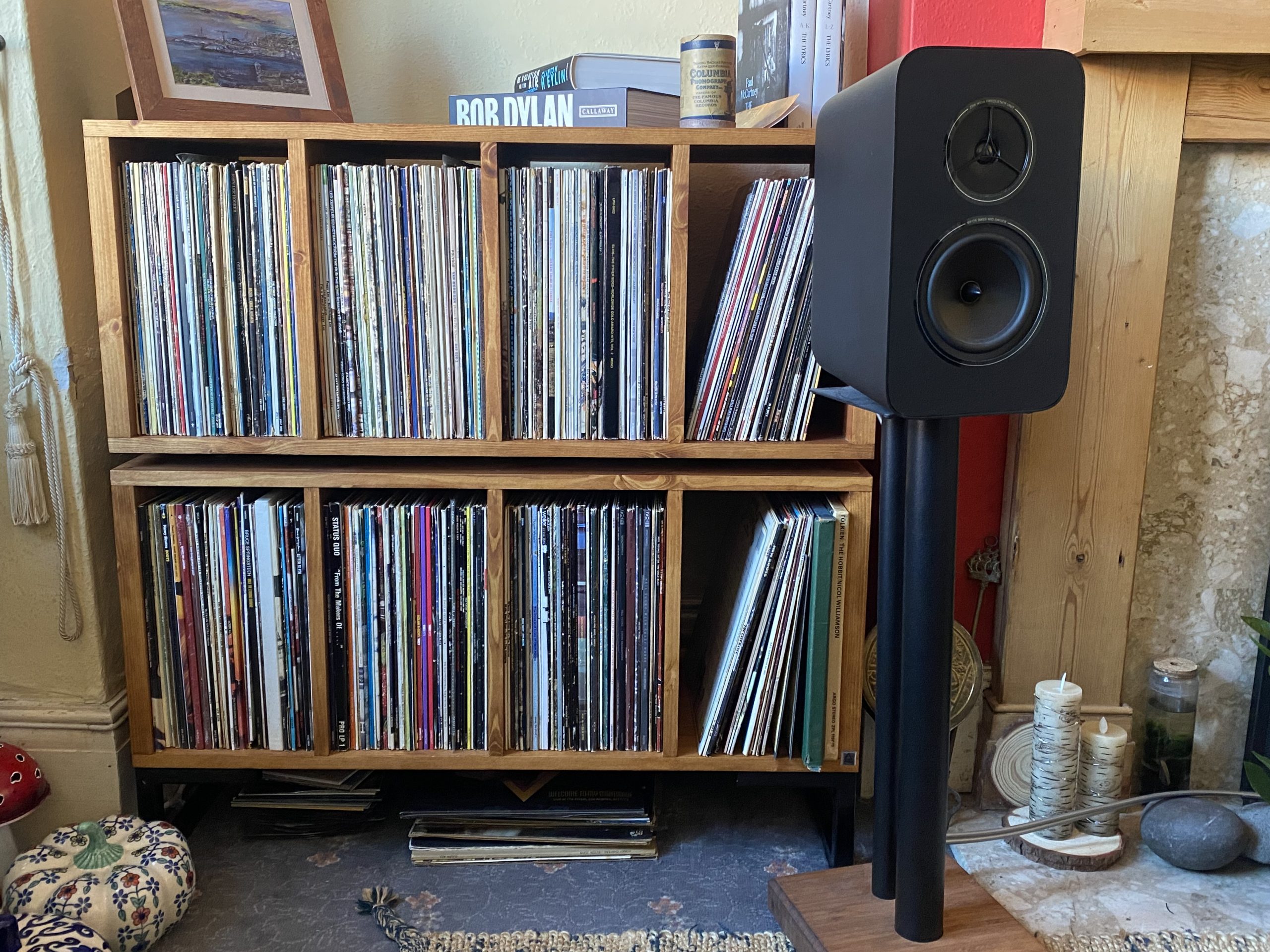 Vinyl Storage Cabinet with Floating Isolation Amp Shelf photo review