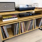 Vinyl Storage Cabinet with Floating Isolation Amp Shelf photo review