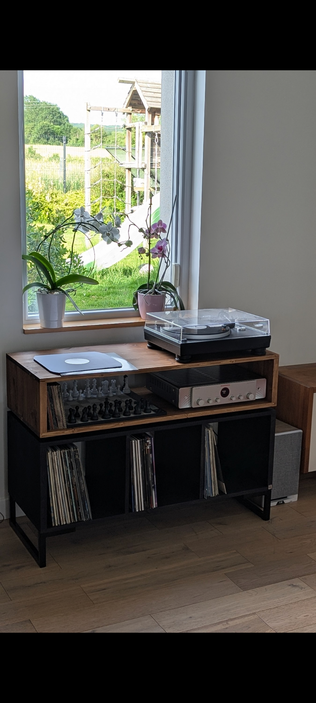 FUSION Series - Vinyl Storage Cabinet with Floating Isolation Amp Shelf photo review
