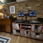 Two Tier DJ Vinyl Storage Cabinet With Component Shelf photo review