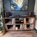 Two Tier DJ Vinyl Storage Cabinet With Component Shelf photo review