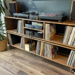 Two Tier DJ Vinyl Storage Cabinet With Component Shelf photo review