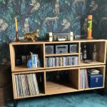 Two Tier DJ Vinyl Storage Cabinet With Component Shelf photo review