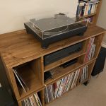 Two Tier DJ Vinyl Storage Cabinet With Component Shelf photo review