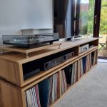 American Oak Vinyl Storage Cabinet with Floating Isolation Amp Shelf photo review