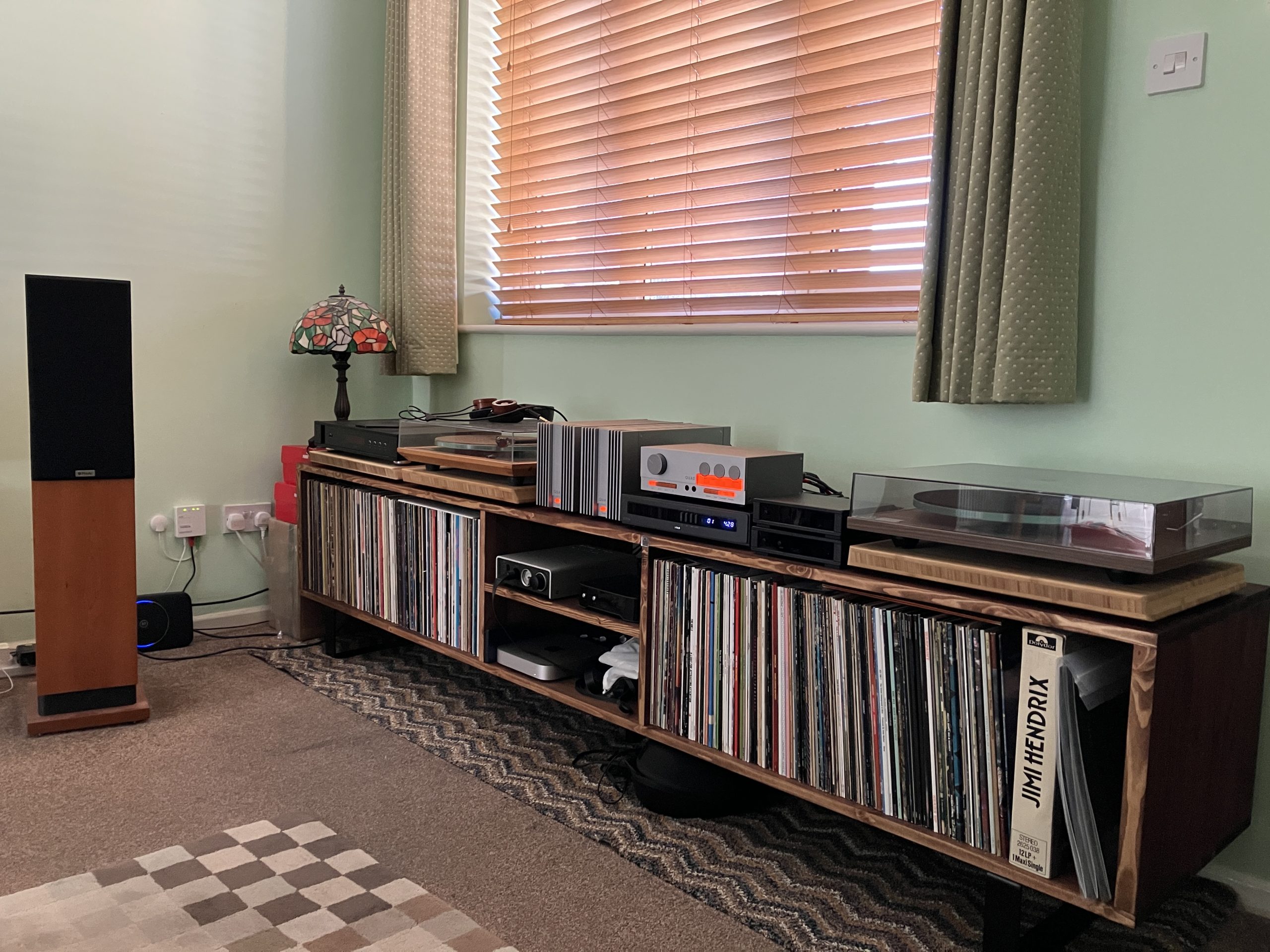 Vinyl Storage Cabinet / TV Media Sideboard with Amp & Component Shelf photo review
