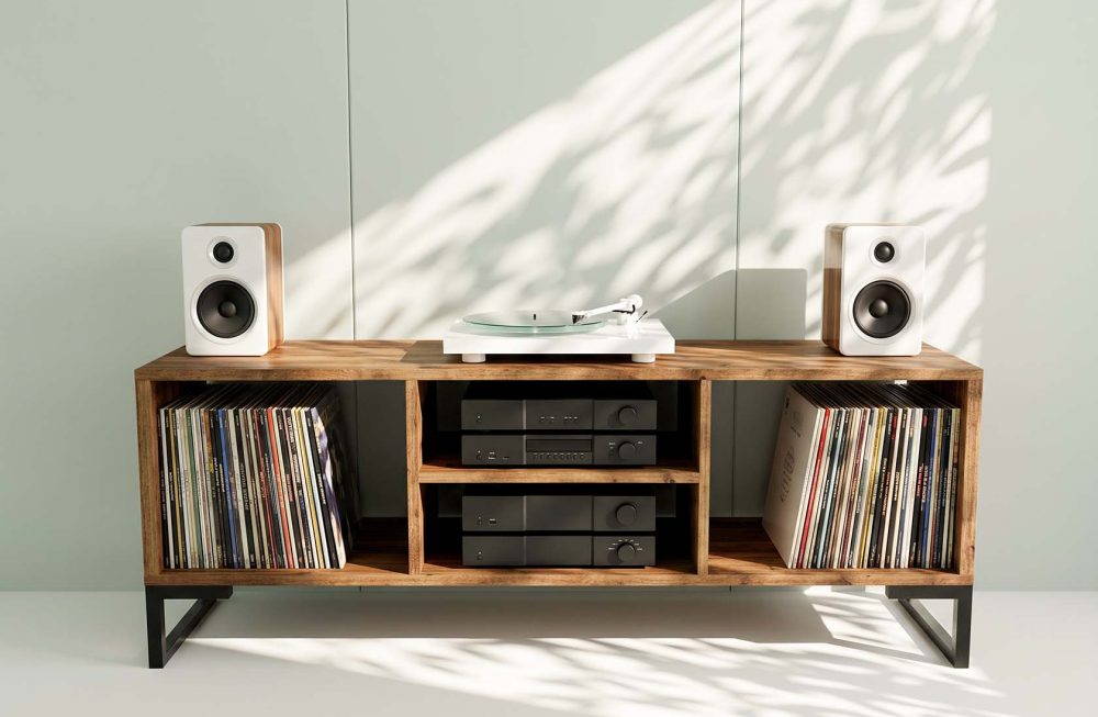 TV Sideboard Media Unit for 12" Vinyl Records and HIFI Cabinet