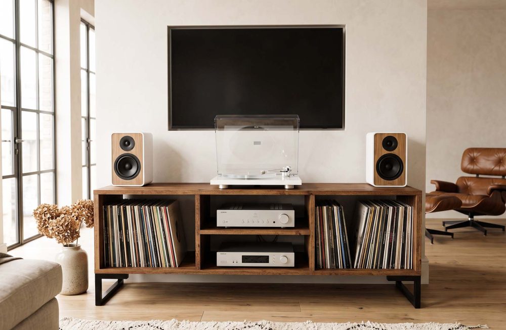 TV Sideboard Media Unit for 12" Vinyl Records and HIFI Cabinet