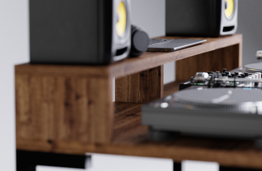 DJ Desk - DJ Stand Vinyl Record Pioneer DJ Booth 3 (Medium)