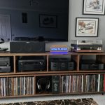 American Black Walnut Vinyl Storage Cabinet with Floating Isolation Amp Shelf photo review