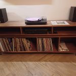 American Black Walnut Vinyl Storage Cabinet with Floating Isolation Amp Shelf photo review