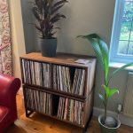 American Black Walnut Vinyl Storage Cabinet with Floating Isolation Amp Shelf photo review