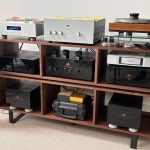 American Black Walnut Vinyl Storage Cabinet with Floating Isolation Amp Shelf photo review