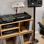 American Oak Two Tier DJ Vinyl Storage Cabinet With Component Shelf photo review