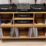 American Oak Two Tier DJ Vinyl Storage Cabinet With Component Shelf photo review