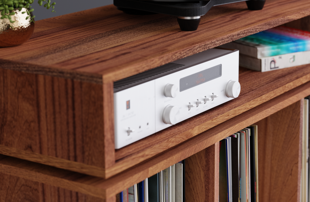 Sapele Mahogany Vinyl Record Storage Cabinet 2