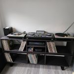 BLACK EDITION Two Tier DJ Vinyl Storage Cabinet With Component Shelf photo review