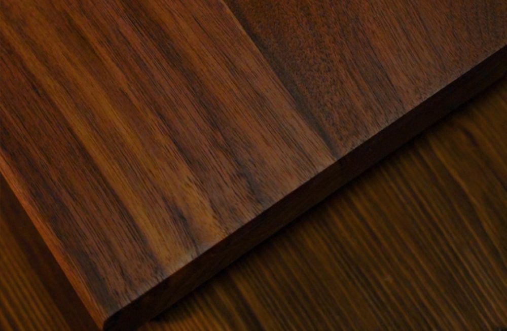 Black walnut turntable plinth isolation platform