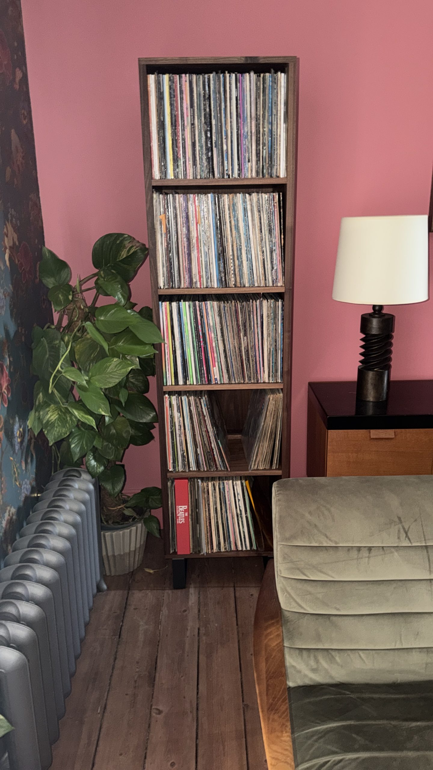 The Tower - American Black Walnut Vertical Tall Vinyl Storage Cabinet photo review