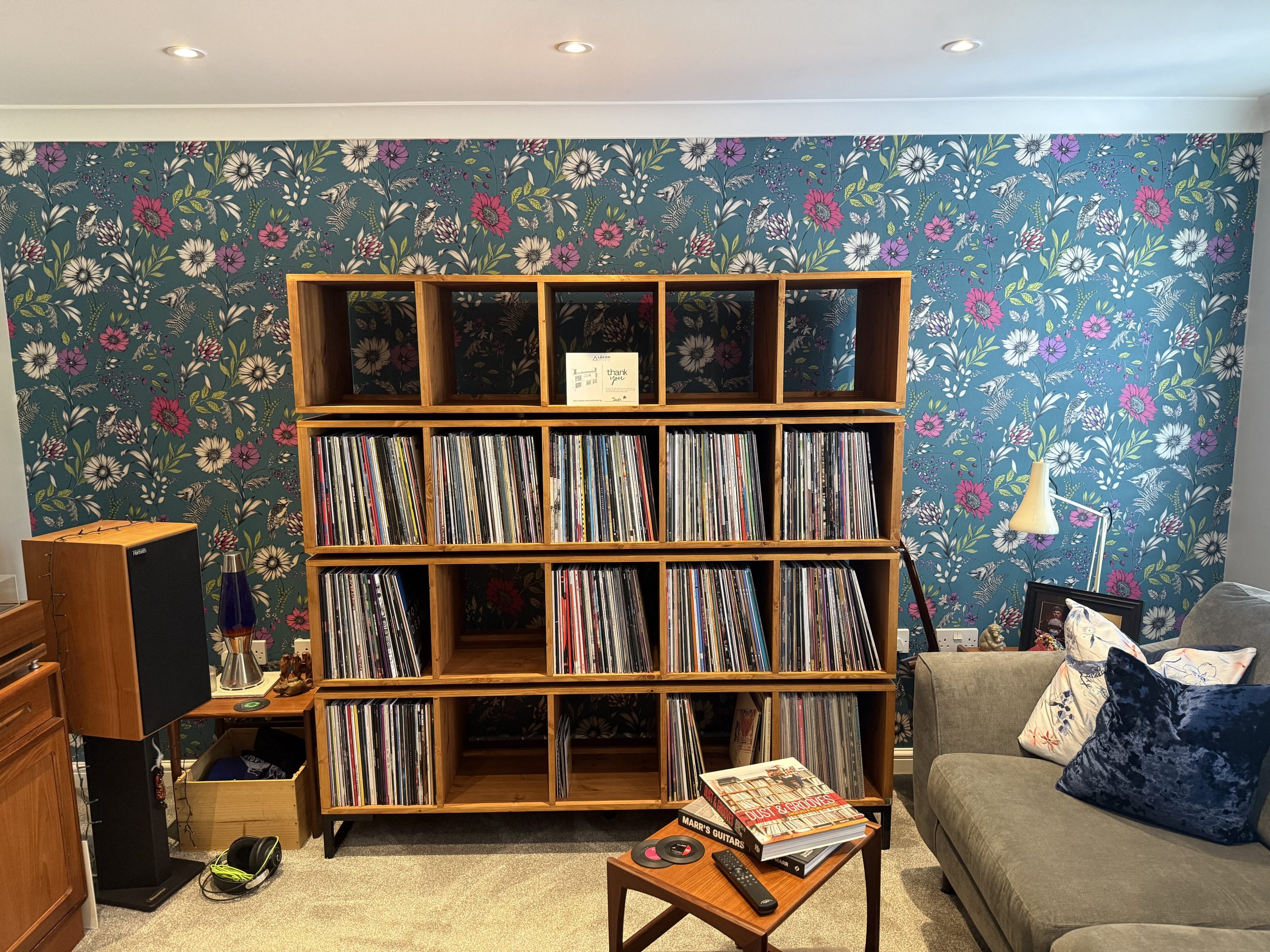 Click to view full screen Mรฅnga - Four Tier Vinyl Storage Cabinet for Collectors photo review
