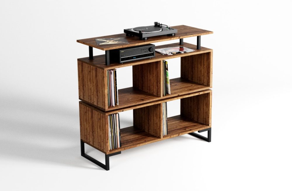 Kolstad Two Tier Vinyl Storage Cabinet With Isolation Deck